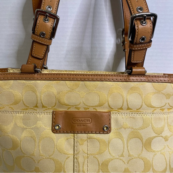 Coach yellow signature tote bag - Picture 3 of 15
